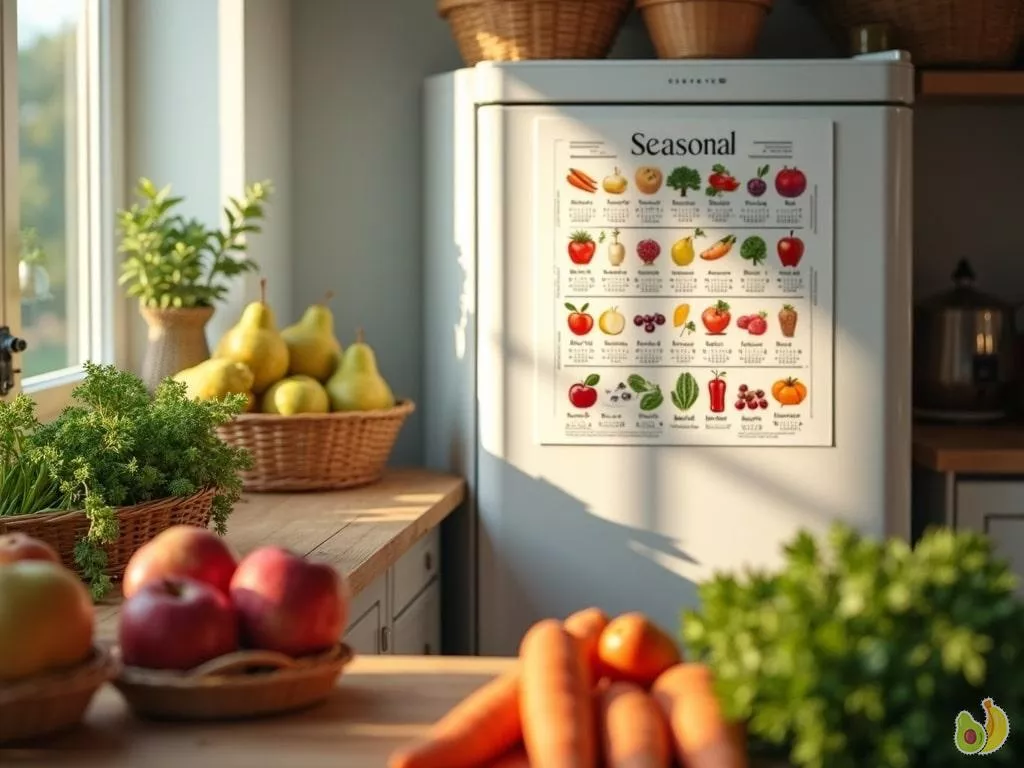 Calendrier & Tableau des fruits et légumes de saison à imprimer
