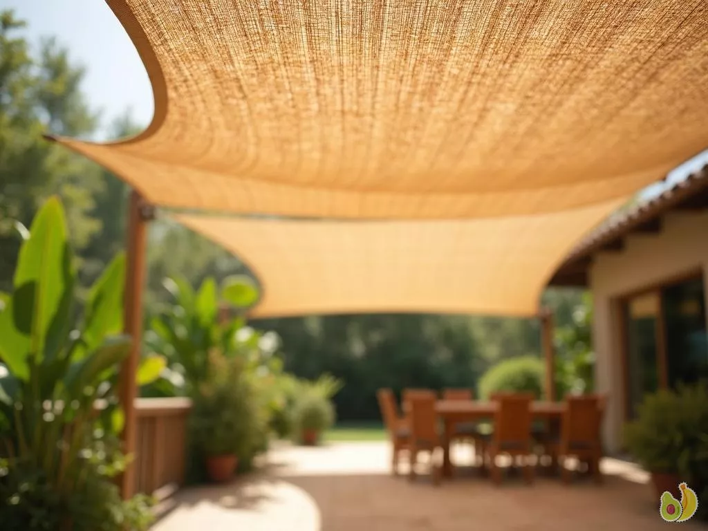 Découvrez la voile d’ombrage en fibre de coco : élégance naturelle et écologie au jardin