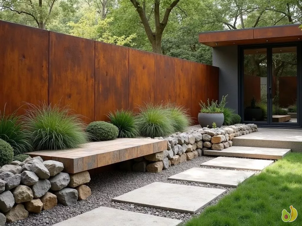Design extérieur avec gabion et Corten : comment les associer ?
