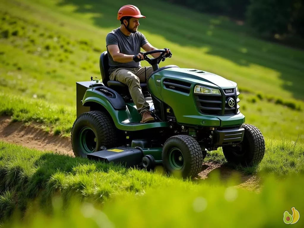 Tondre en pente : choisir la tondeuse autoportée idéale pour votre terrain escarpé