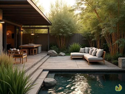 Idées d’aménagement de jardin : mobilier, espace spa, zone lounge et jardin d’eau